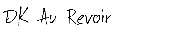 DK Au Revoir font preview